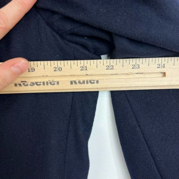 Vintage Andrea Silardi Wool Cashmere Navy Dark Blue Blazer Jacket Pockets M / L - Picture 10 of 16